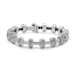 Silver Ivy Large Tube Bracelet