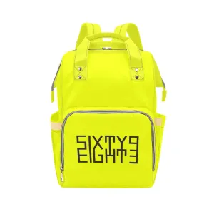 Sixty Eight 93 Logo Black Lemonade Multi-Function BackPack