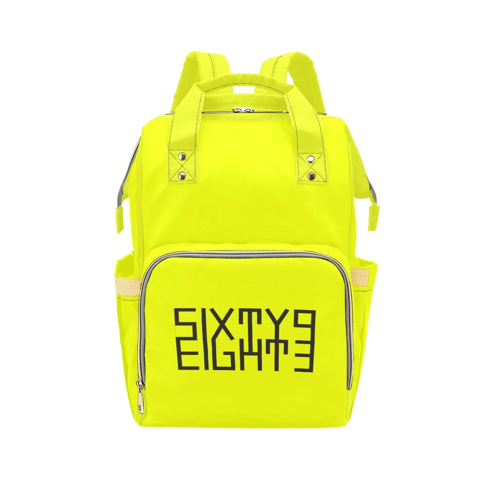 Sixty Eight 93 Logo Black Lemonade Multi-Function BackPack