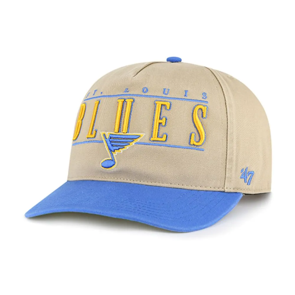 ST. LOUIS BLUES '47 HERITAGE CITY LINE SNAPBACK - KHAKI/AIR FORCE BLUE