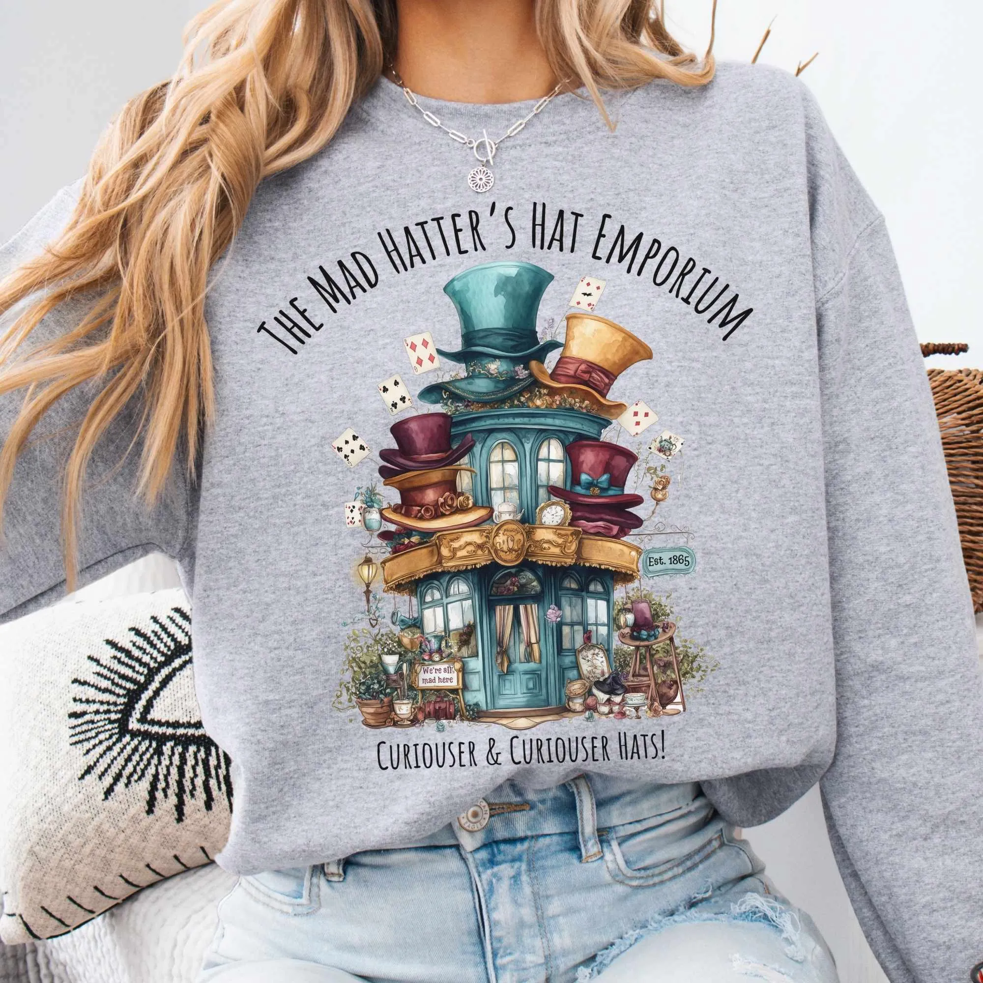 The Mad Hatter's Hat Emporium Sweatshirt