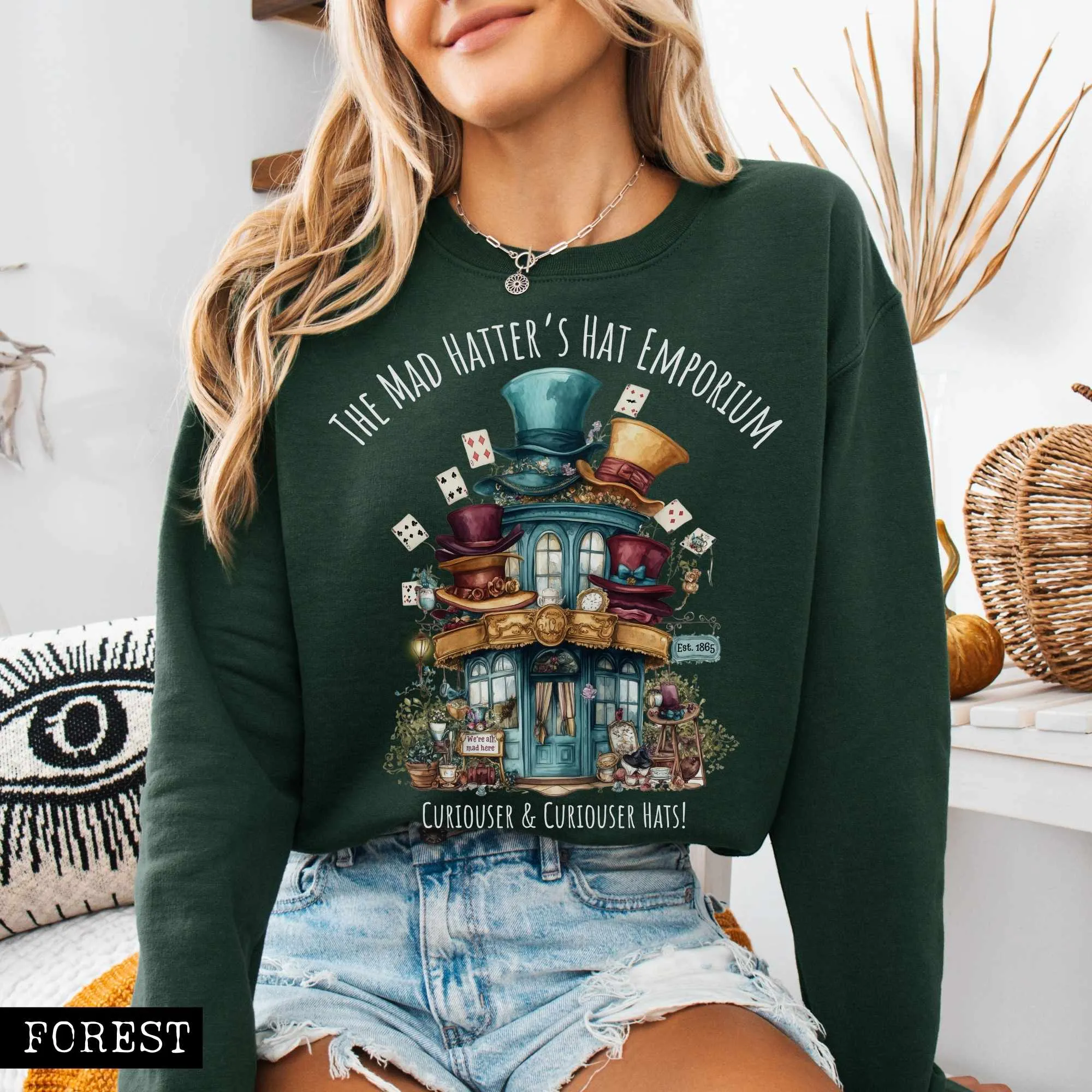 The Mad Hatter's Hat Emporium Sweatshirt