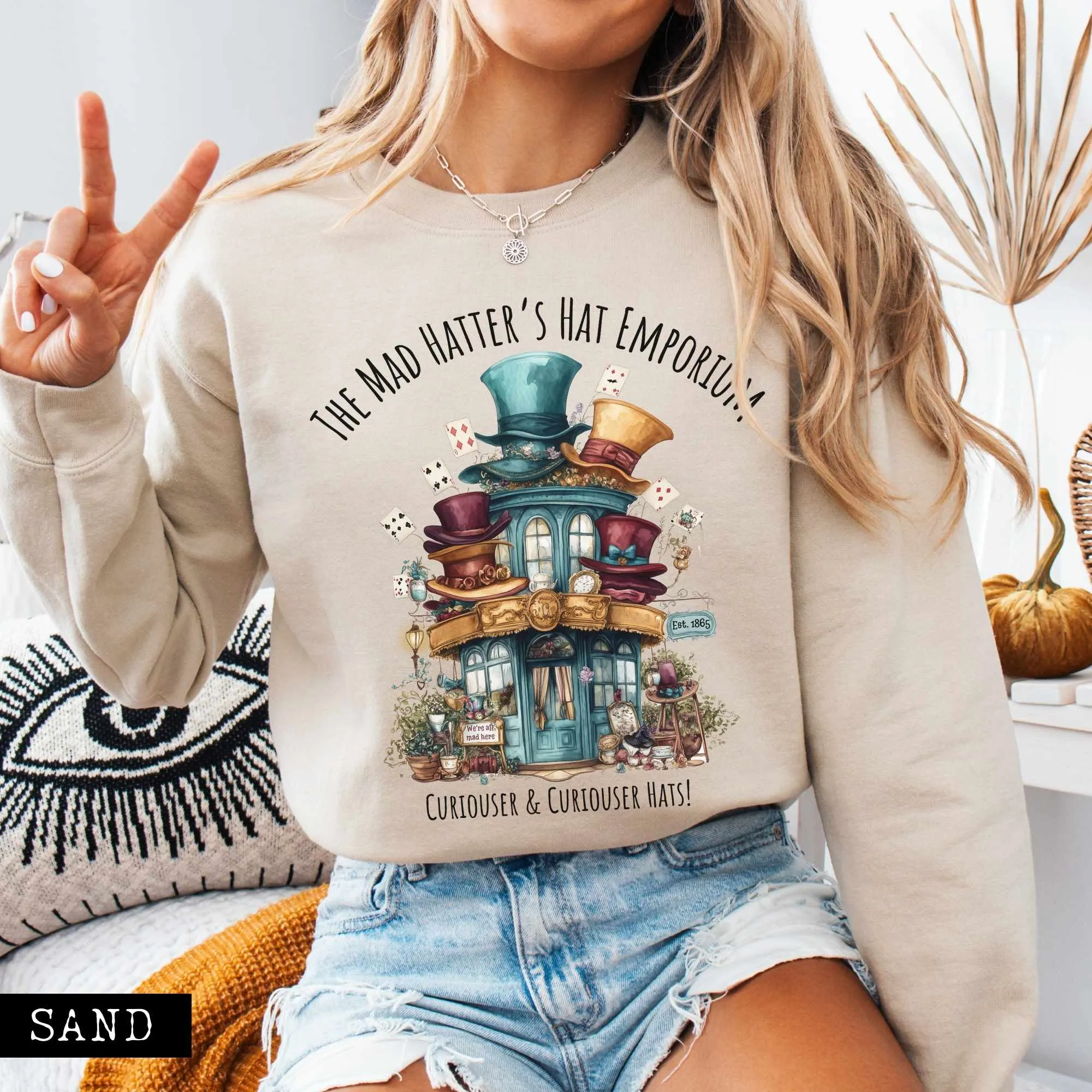 The Mad Hatter's Hat Emporium Sweatshirt