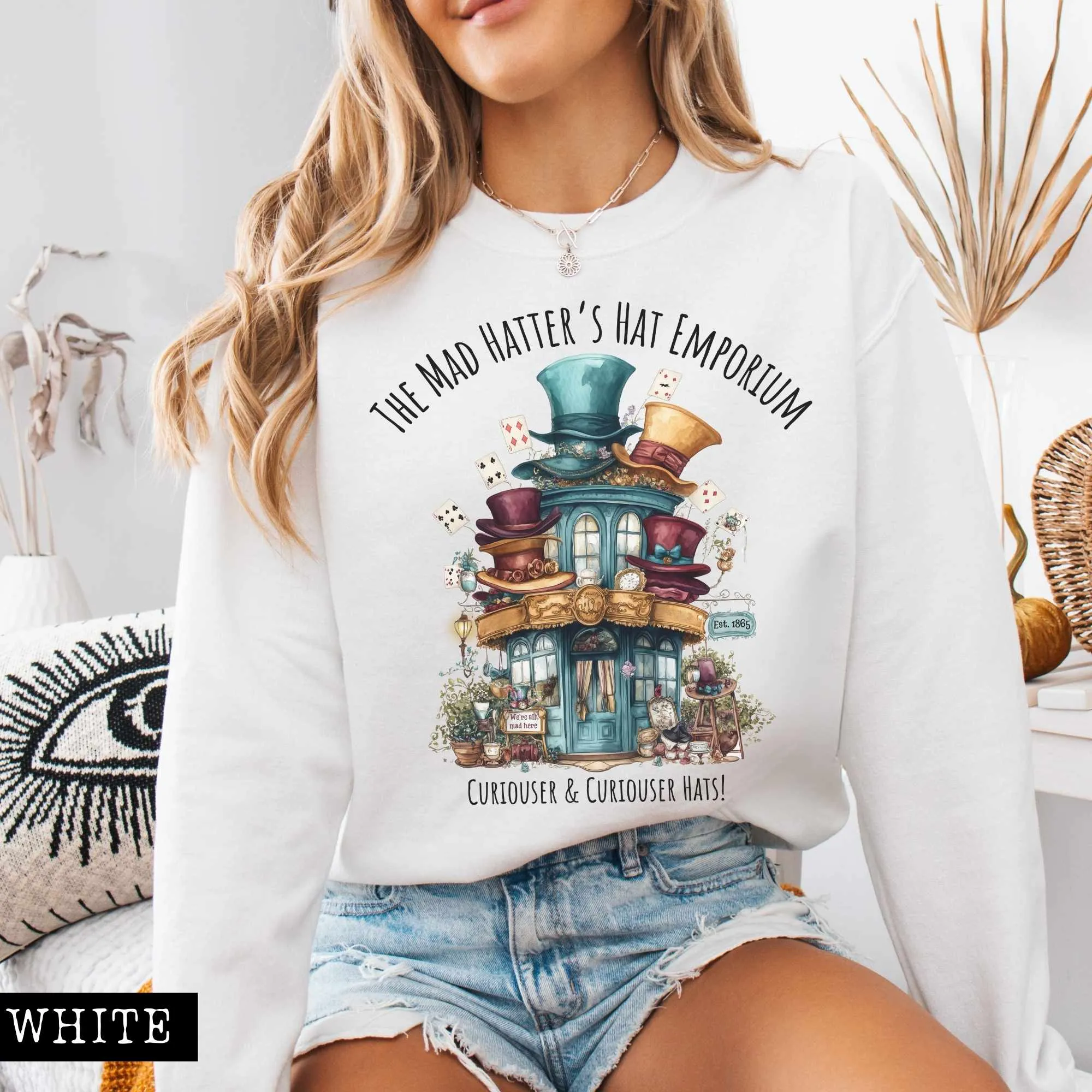 The Mad Hatter's Hat Emporium Sweatshirt