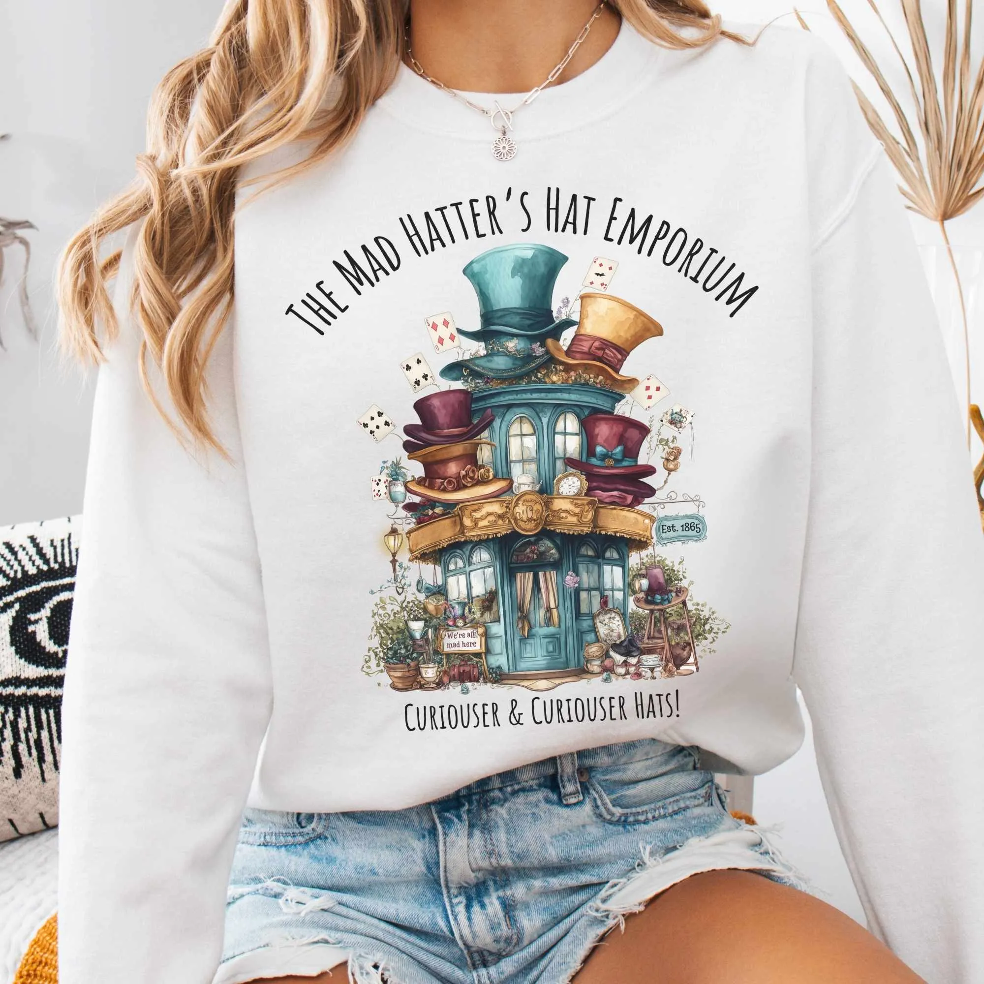 The Mad Hatter's Hat Emporium Sweatshirt