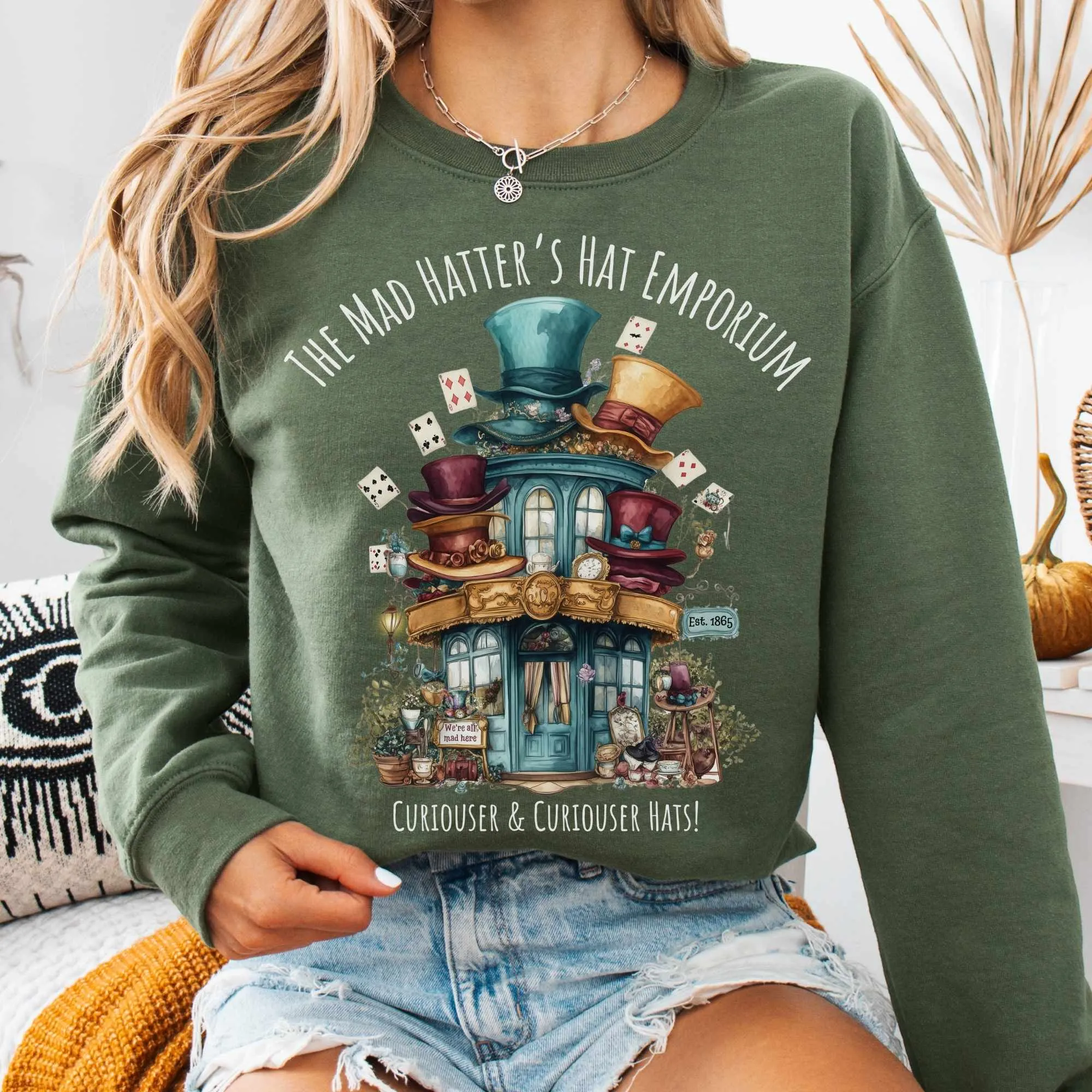 The Mad Hatter's Hat Emporium Sweatshirt