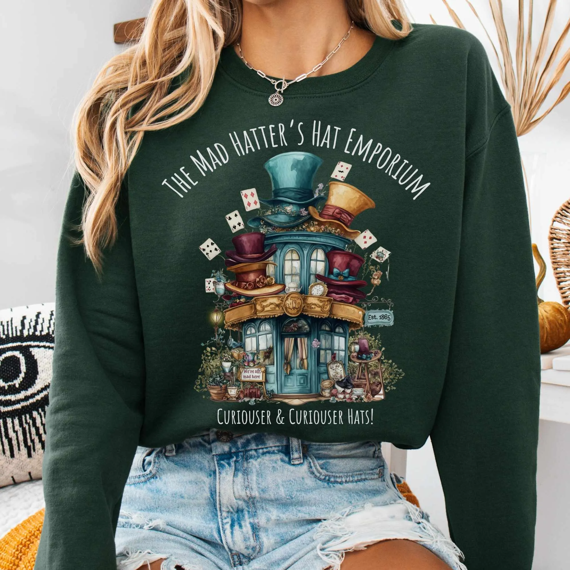 The Mad Hatter's Hat Emporium Sweatshirt