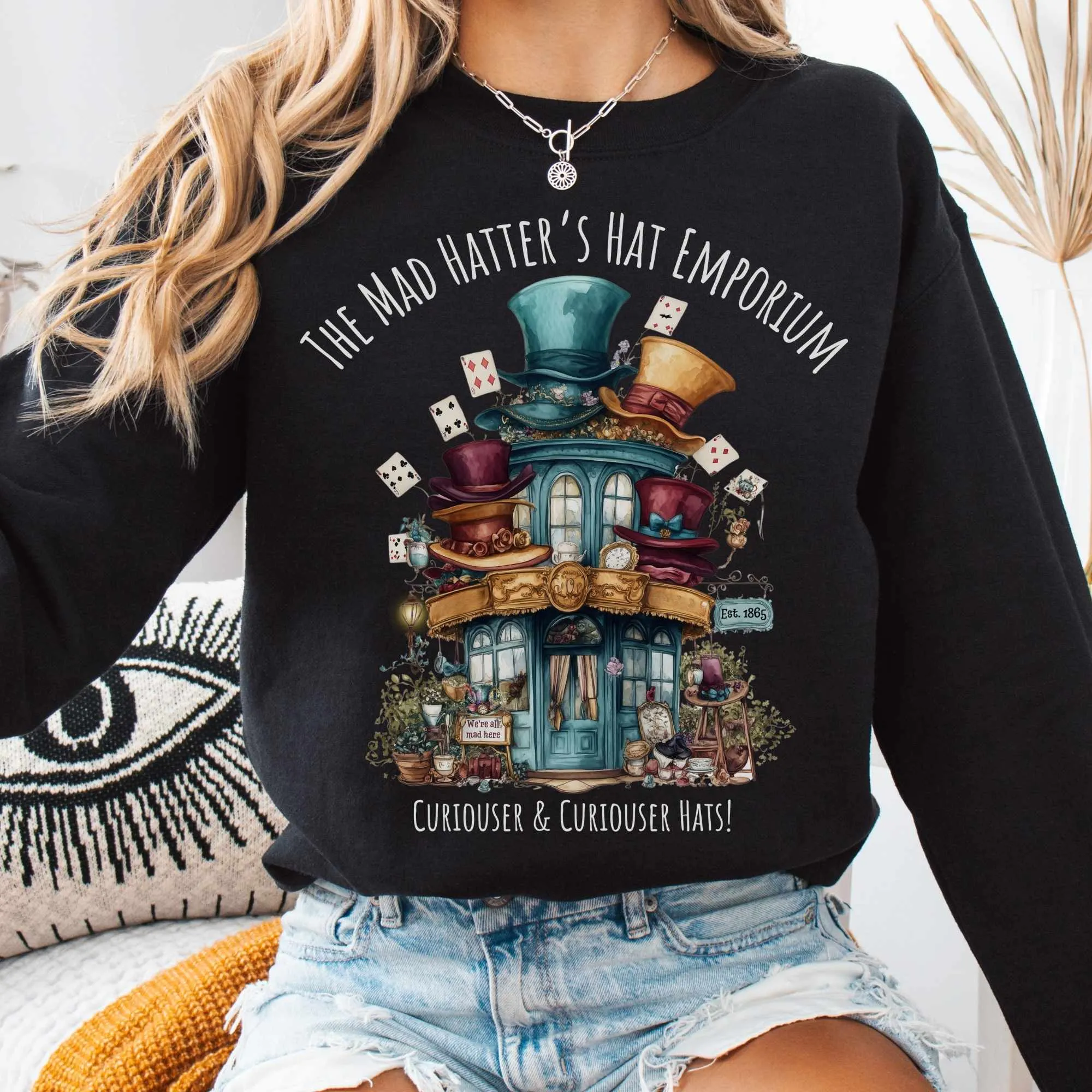 The Mad Hatter's Hat Emporium Sweatshirt
