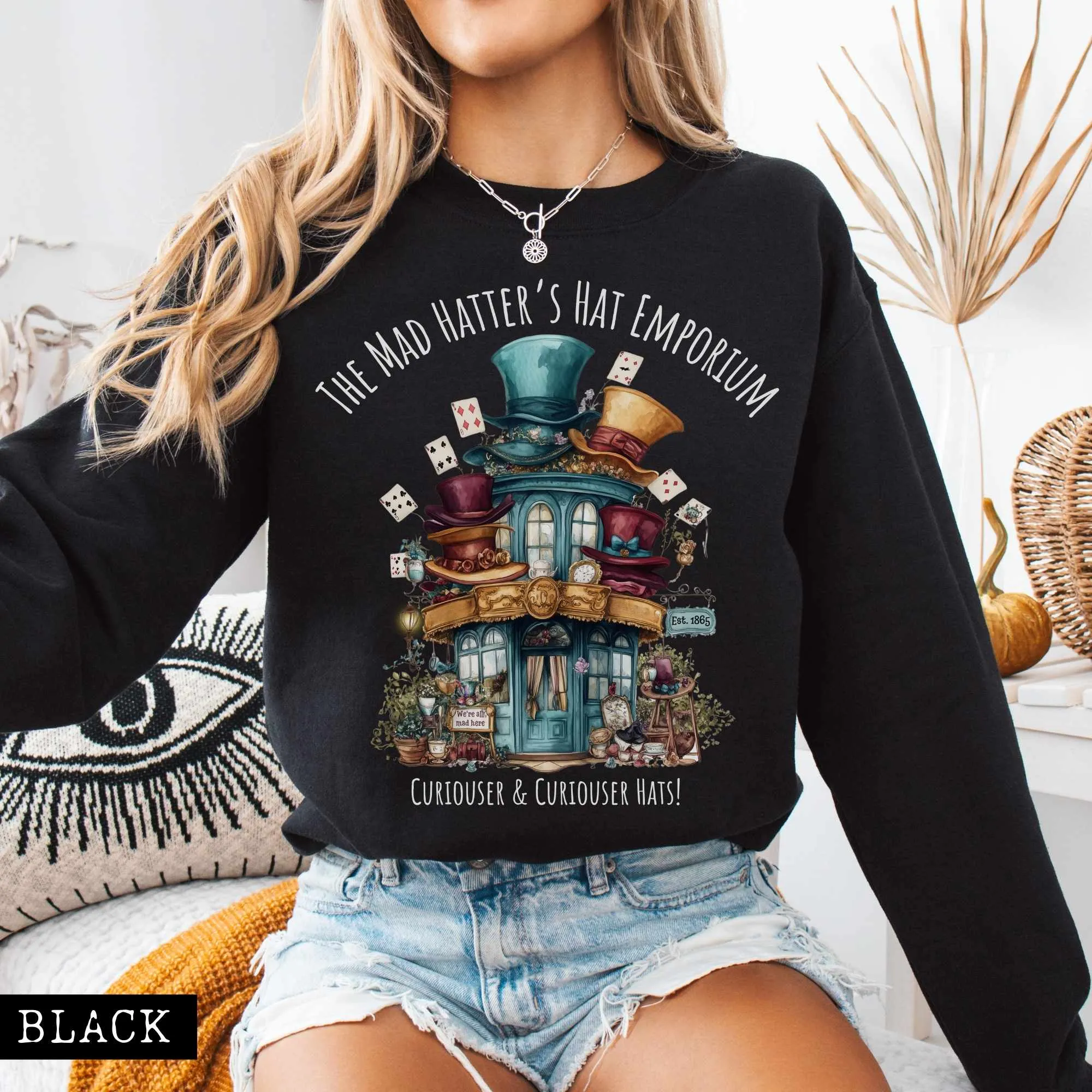 The Mad Hatter's Hat Emporium Sweatshirt