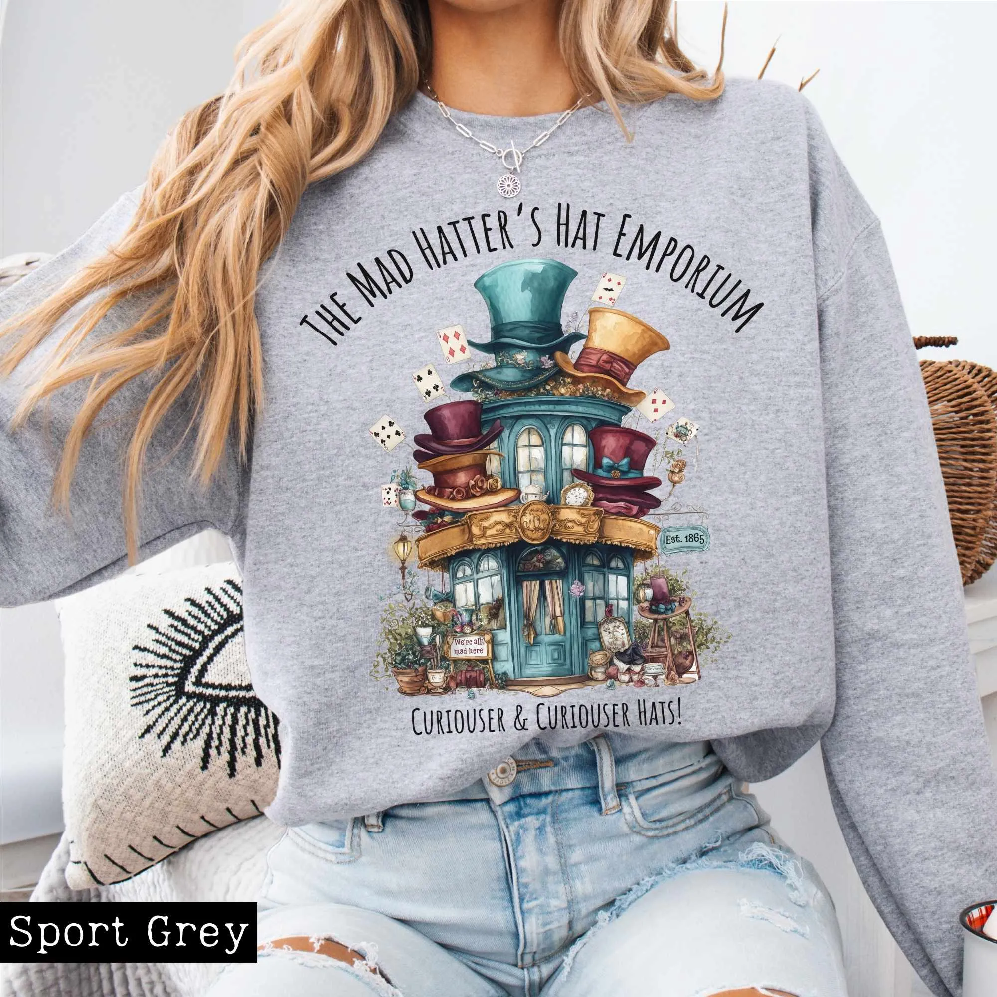The Mad Hatter's Hat Emporium Sweatshirt