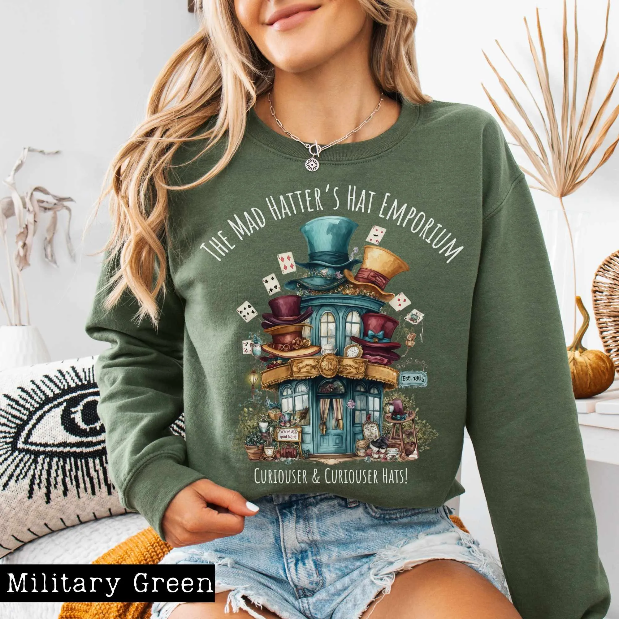 The Mad Hatter's Hat Emporium Sweatshirt