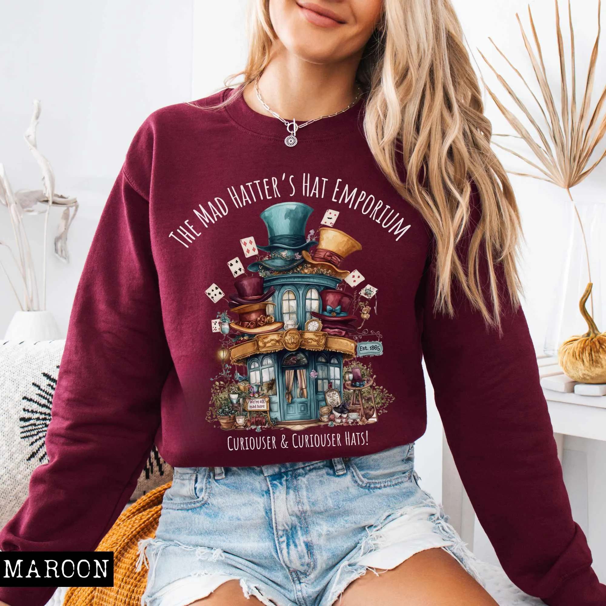 The Mad Hatter's Hat Emporium Sweatshirt