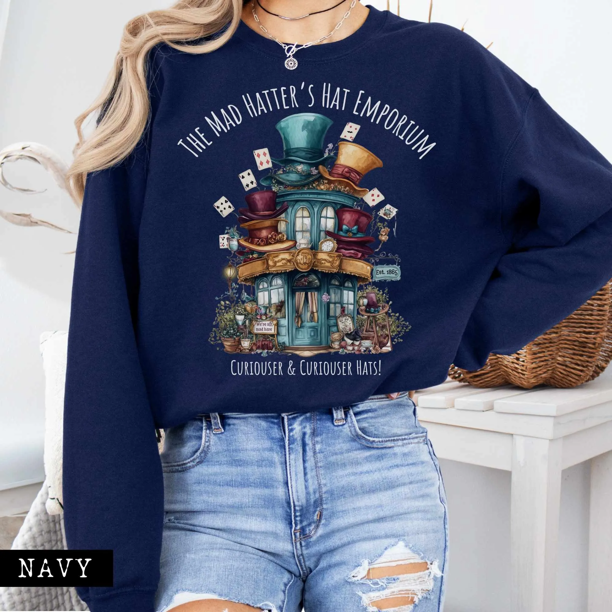 The Mad Hatter's Hat Emporium Sweatshirt
