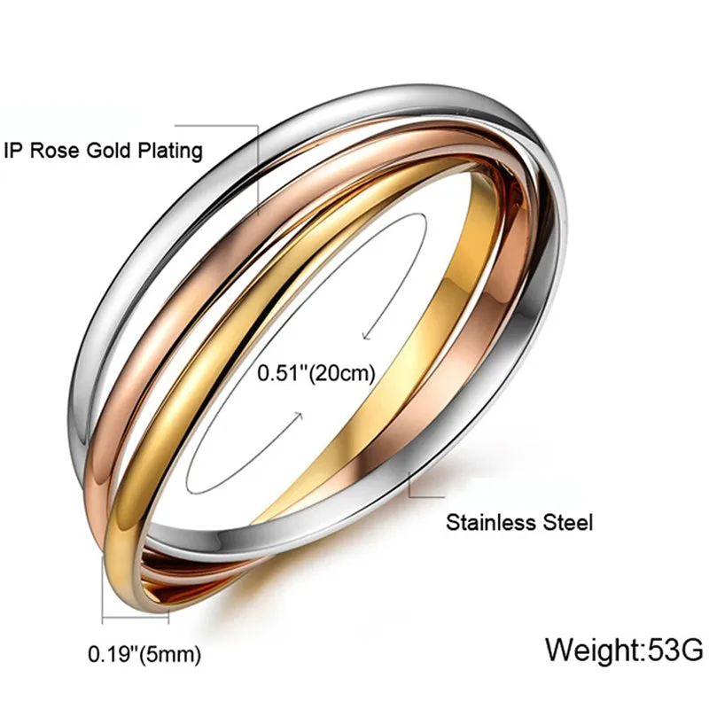 Timeless Fancy Stainless Steel Bangle Bracelets