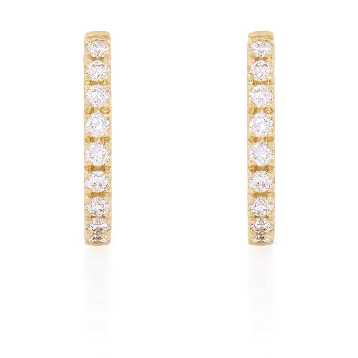 Today Classic Diamond Eternity Huggies - 14k Gold Earrings