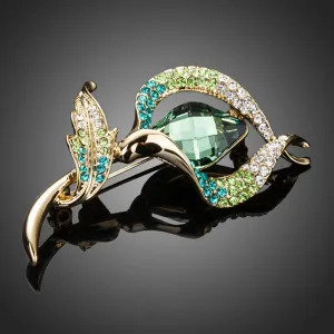 Unique Three Leaves Flower Pin Brooch