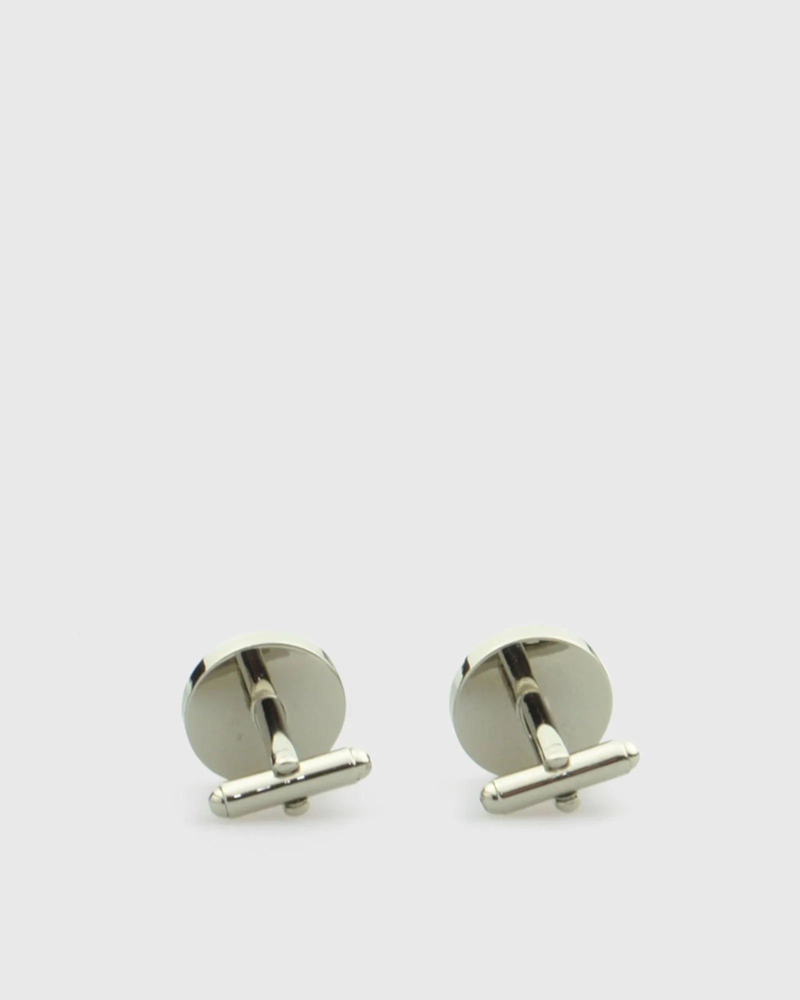 VINCENT & FRANKS VF20627 BLACK LEATHER CUFFLINKS