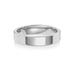 Wedding Band Platinum Flat Court 4mm-2.05 Wedding  Ring WP124EH