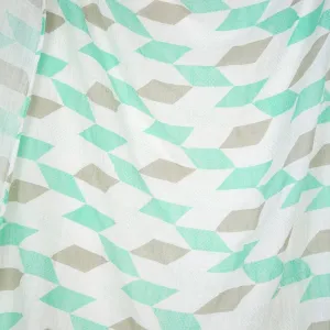 Weegoamigo Muslin Swaddle Wraps - Herringbone Teal